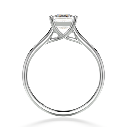 Classic Four Claw Solitaire Princess Cut Platinum