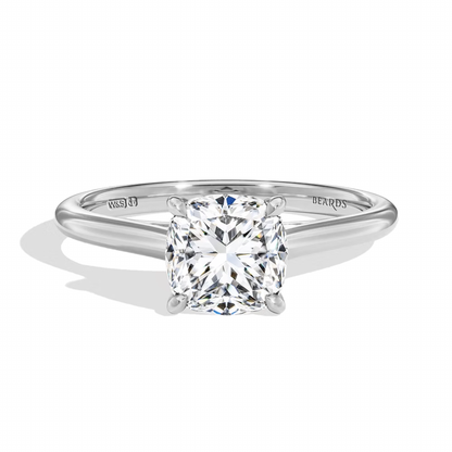 Classic Four Claw Cushion Cut Platinum