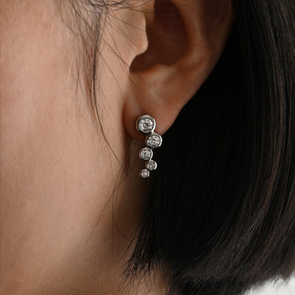 Beards Galaxy Maxi Diamond Earrings GLX306-PLAT