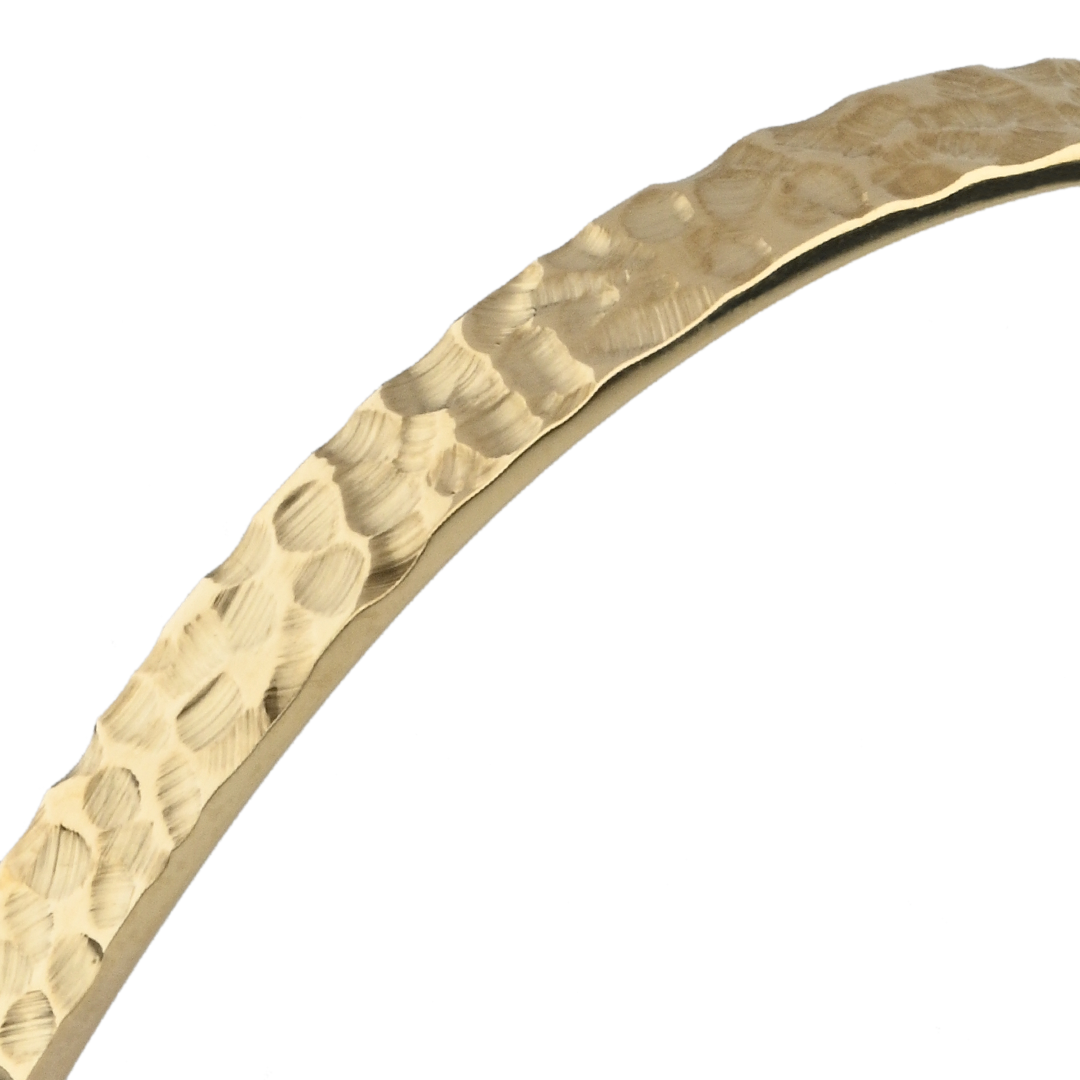 Beards Hand-Hammered 18k Yellow Gold Bangle