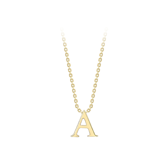 Beards 9ct Yellow Gold Initial Necklace A-Z