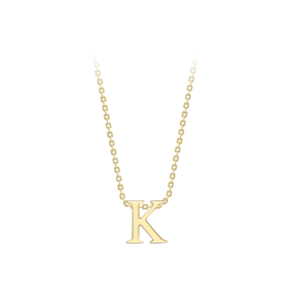 Beards 9ct Yellow Gold Initial Necklace A-Z