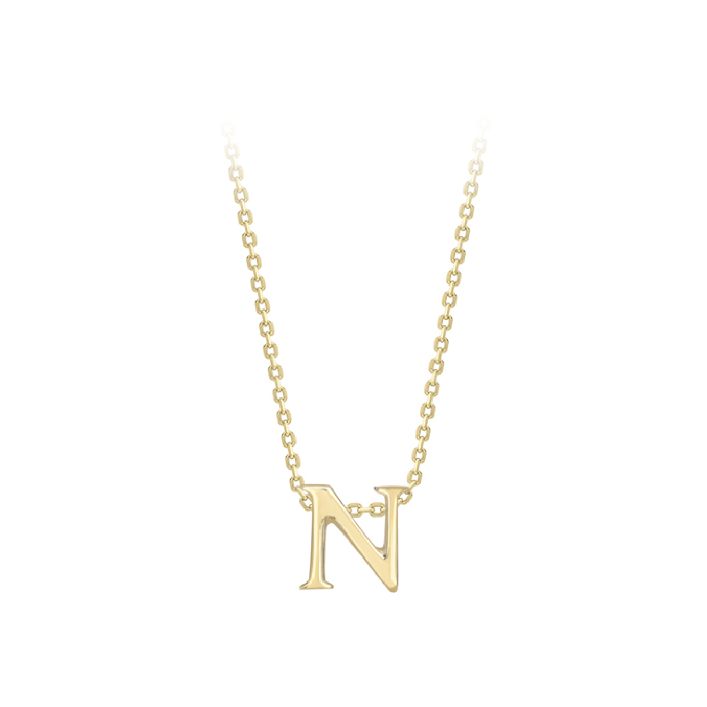 Beards 9ct Yellow Gold Initial Necklace A-Z