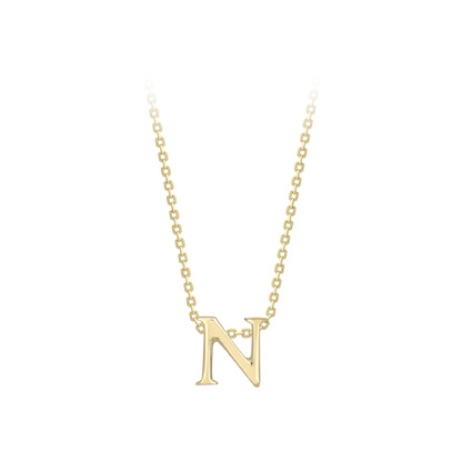 Beards 9ct Yellow Gold Initial Necklace A-Z