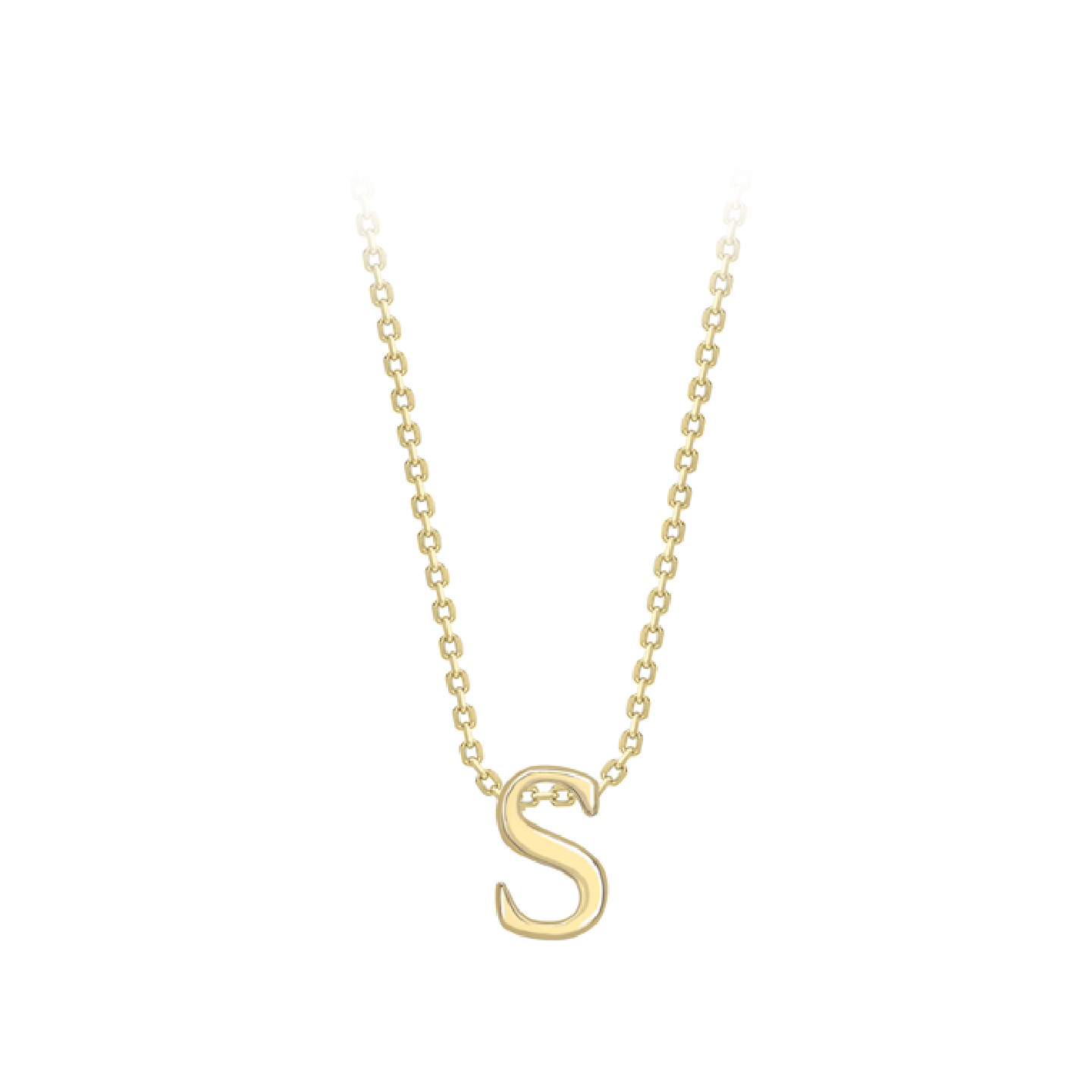 Beards 9ct Yellow Gold Initial Necklace A-Z
