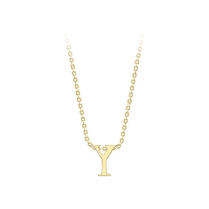 Beards 9ct Yellow Gold Initial Necklace A-Z