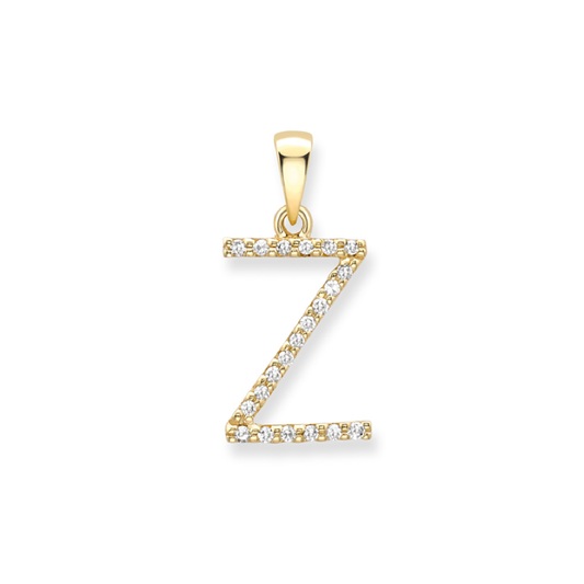 Beards Diamond Initial Pendant "Z" 18ct Yellow Gold