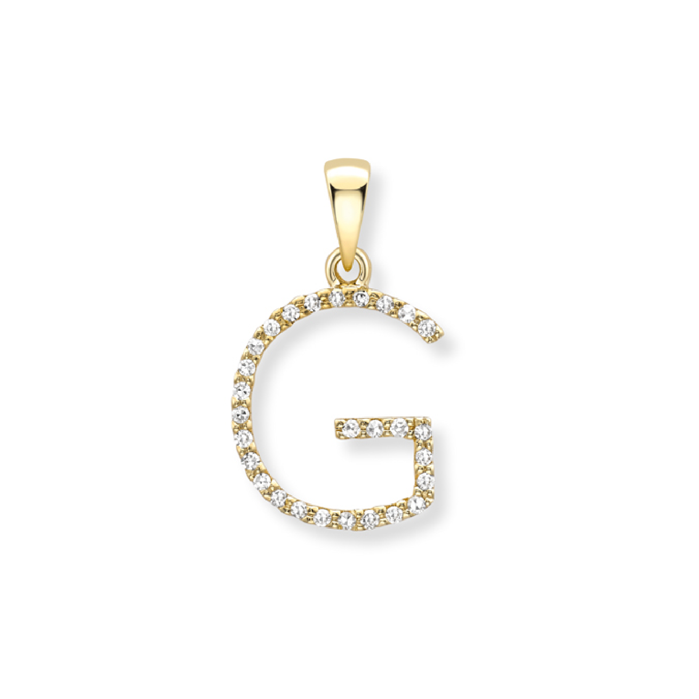 Beards Diamond Initial Pendant "G" 18ct Yellow Gold