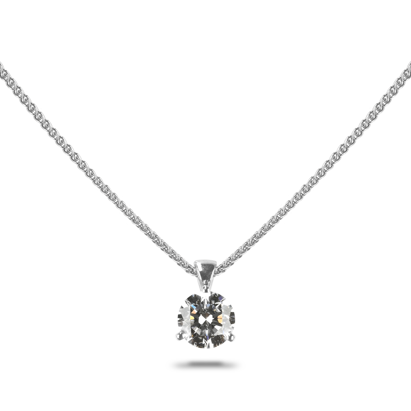 Beards Silver Lab Grown Pendant 1.5ct