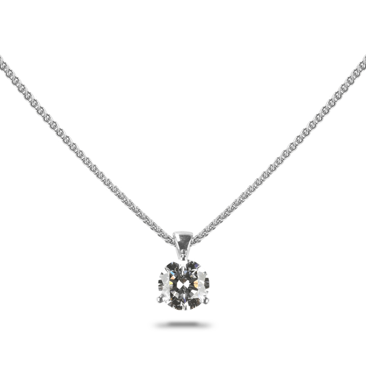 Beards Silver Lab Grown Pendant 1.5ct
