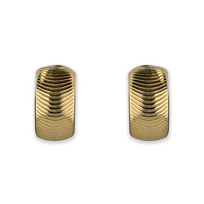 Beards Fine Wave 3/4 Hoops Yellow Gold EA273