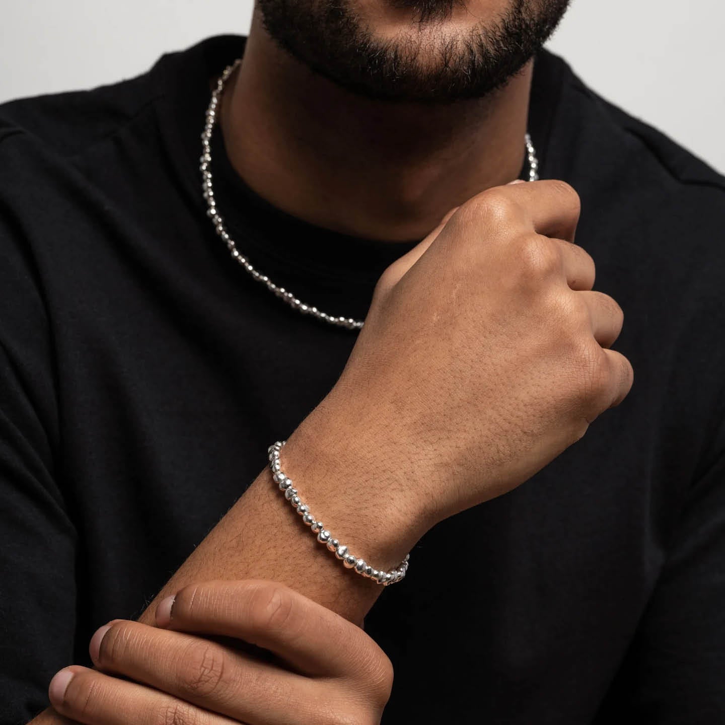 Dower & Hall Men's Signature Nugget Bracelet NB243M-S