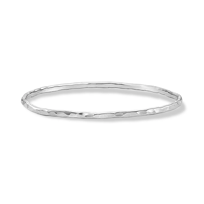 DOWER & HALL 3mm Hammered Nomad Bangle NBG25-S-MED