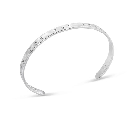 DOWER & HALL 'Aim for the Stars' Hand Stamped Bangle NBG52-S