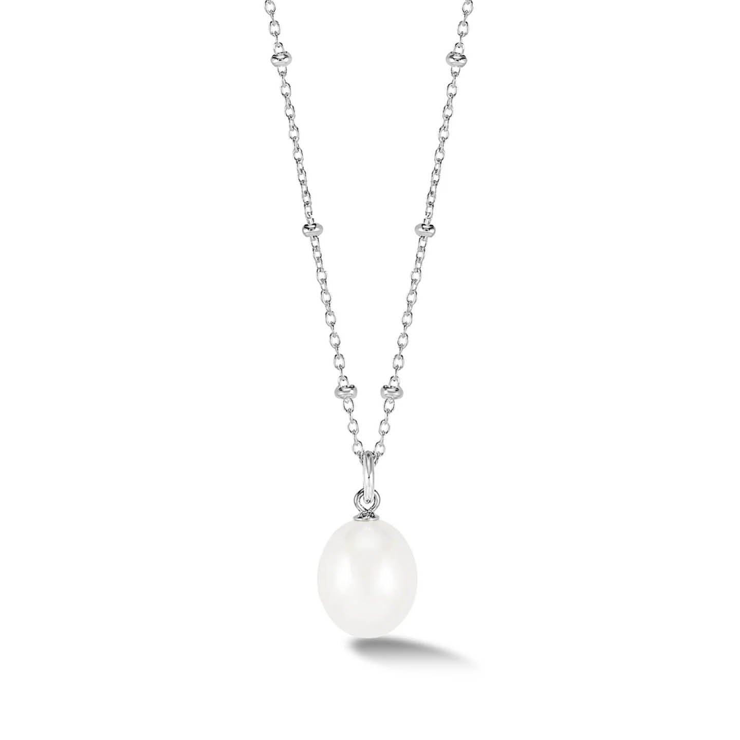 Dower & Hall Timeless Freshwater Pearl Pendant PLP41-S-WP-18