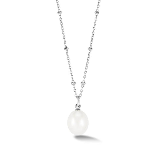 Dower & Hall Timeless Freshwater Pearl Pendant PLP41-S-WP-18