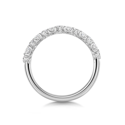 Beards Platinum Pear Cut Lab-Grown Half Eternity Ring