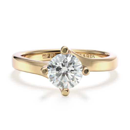 Classic Twist Solitaire Yellow Gold