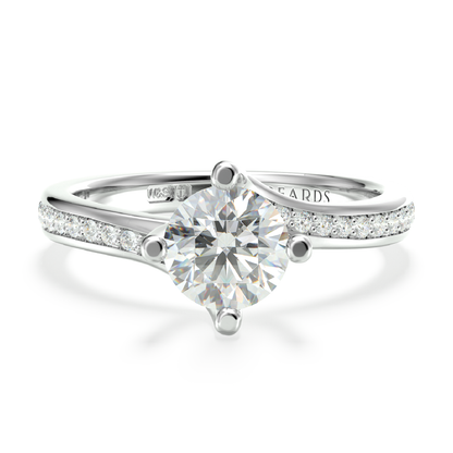 Classic Twist Solitaire Pavé Platinum