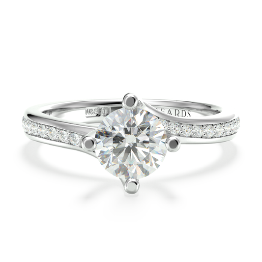 Classic Twist Solitaire Pavé Platinum