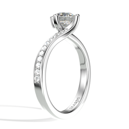 Classic Twist Solitaire Pavé Platinum