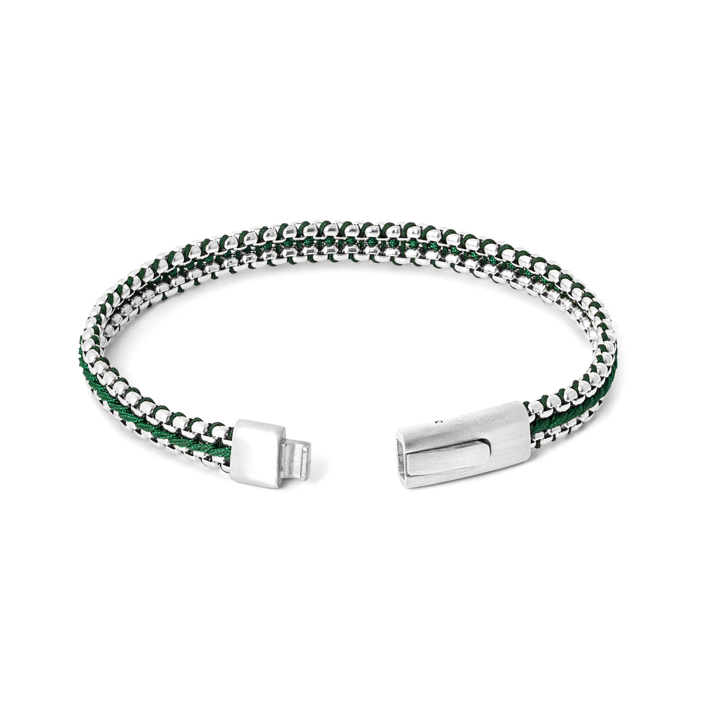 Tateossian Tris Button Bracelet Green Medium