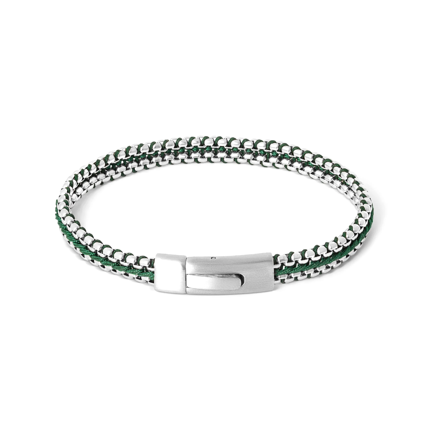 Tateossian Tris Button Bracelet Green Medium