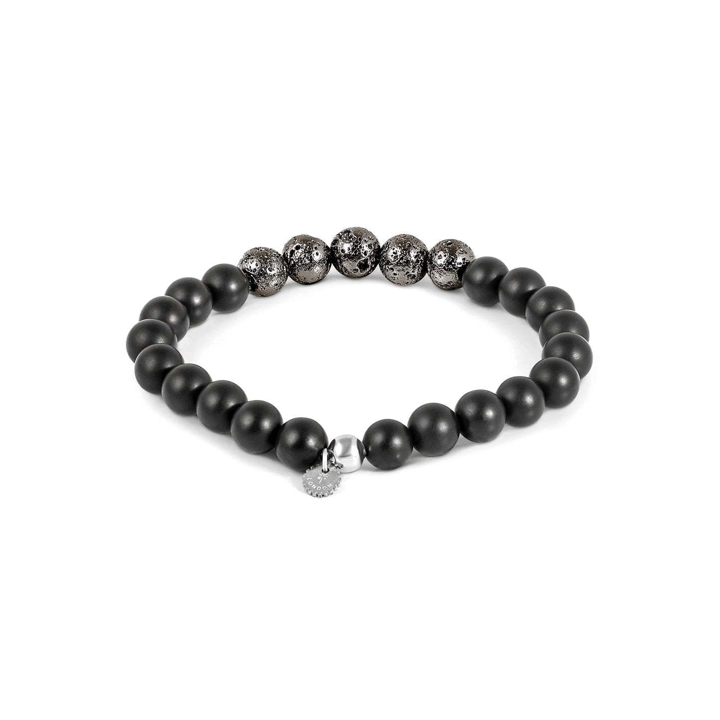 Tateossian Vesuvius Bracelet Black Agate Large