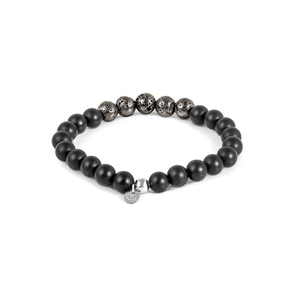 Tateossian Vesuvius Bracelet Black Agate Large