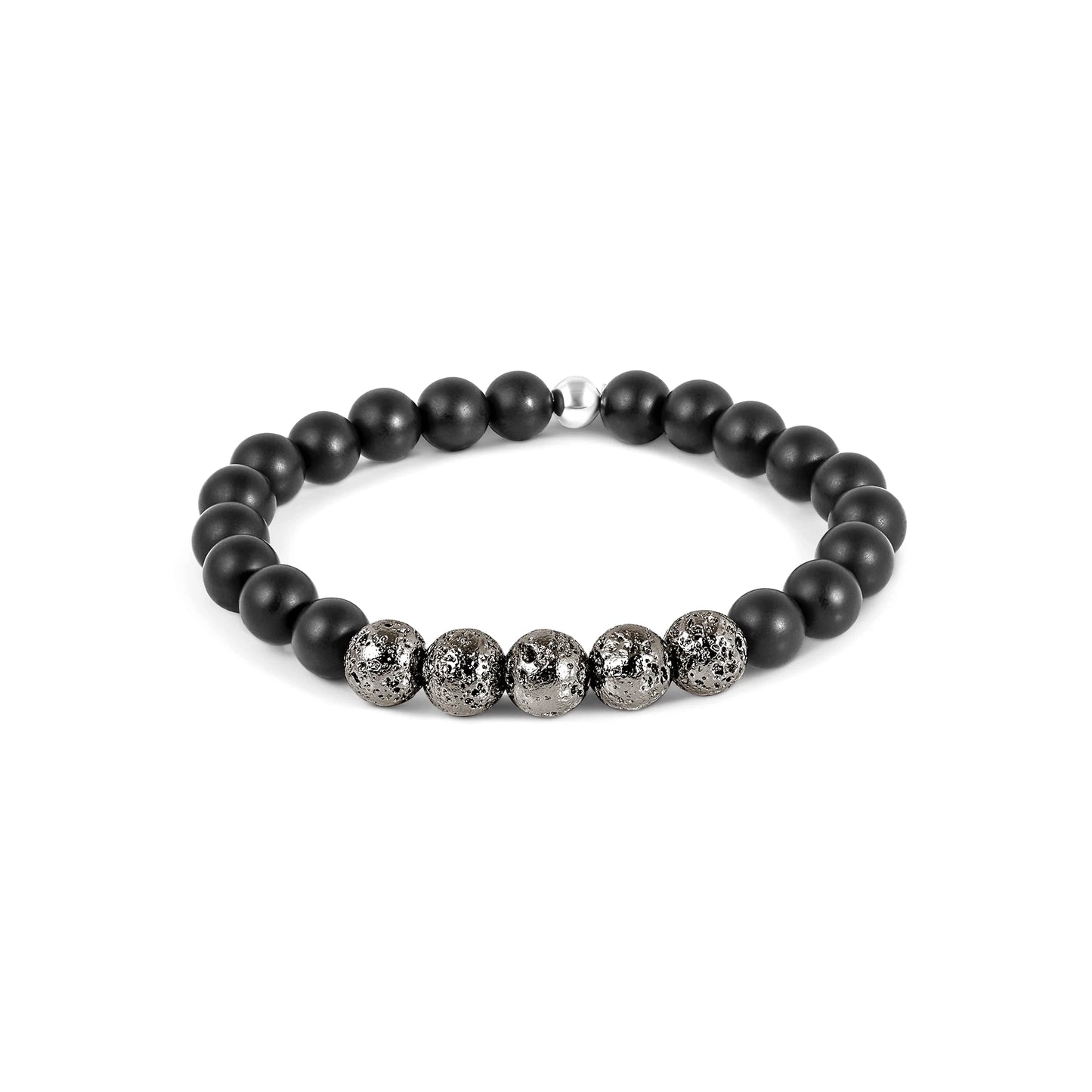 Tateossian Vesuvius Bracelet Black Agate Large