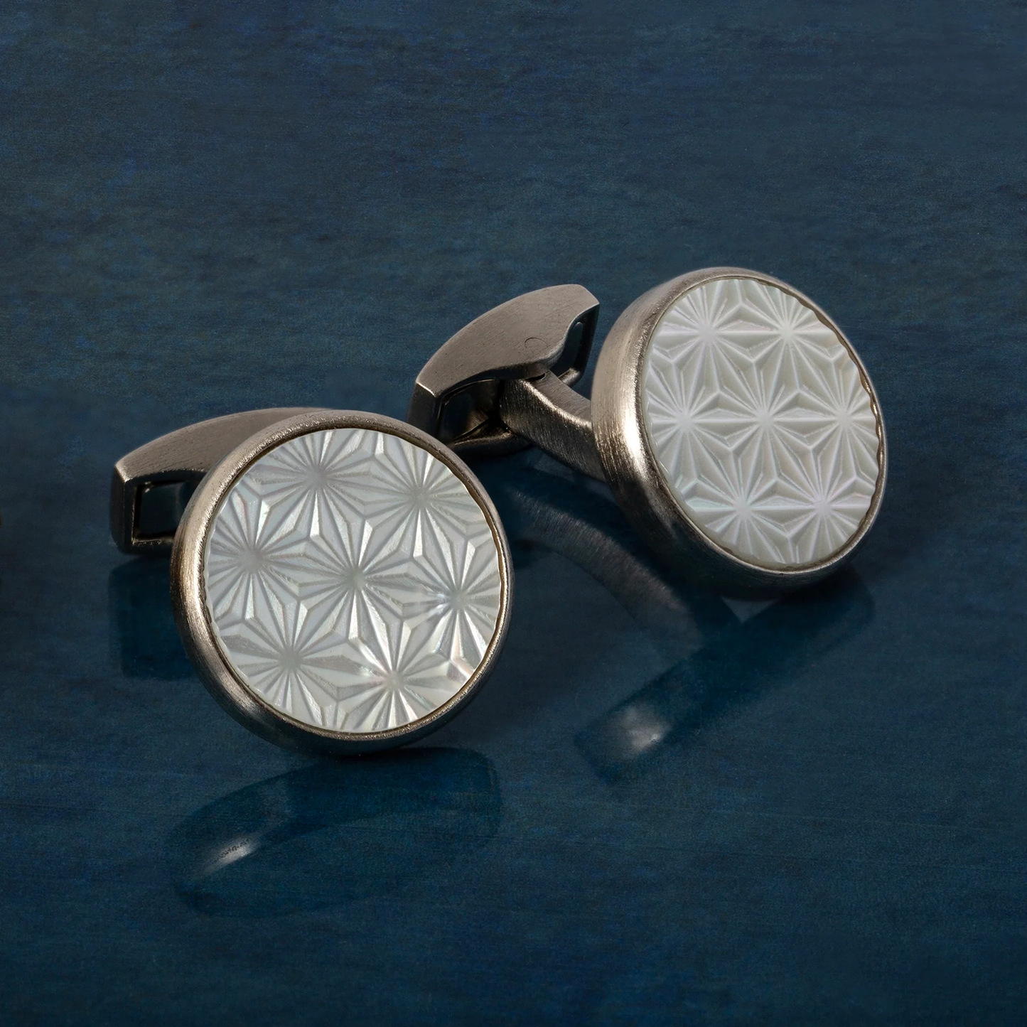 Tateossian Asanoha Mother of Pearl Cufflinks