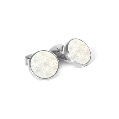 Tateossian Asanoha Mother of Pearl Cufflinks