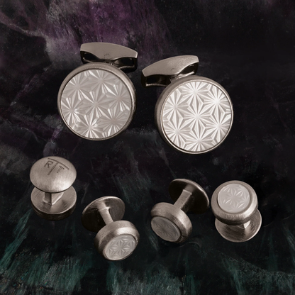 Tateossian Asanoha Cufflink & Stud Set