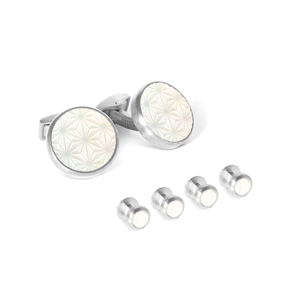 Tateossian Asanoha Cufflink & Stud Set