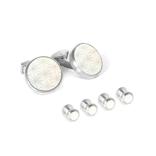 Tateossian Asanoha Cufflink & Stud Set