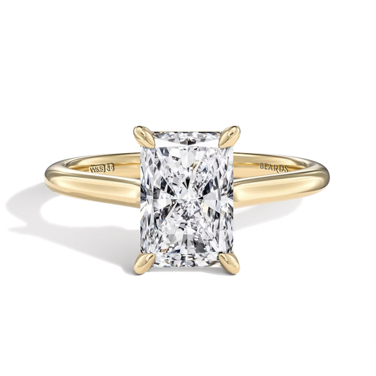 Classic Four Claw Radiant Cut Yellow Gold