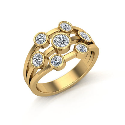 Beards Galaxy Yellow Gold & Diamond Ring GLX103-18KYG MAXI