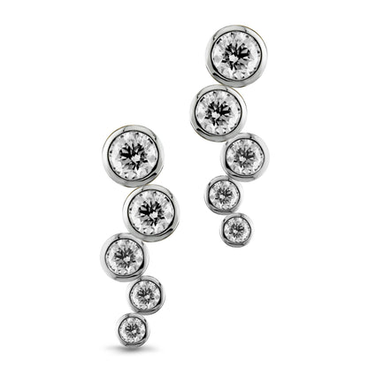 Beards Galaxy Maxi Diamond Earrings GLX306-PLAT