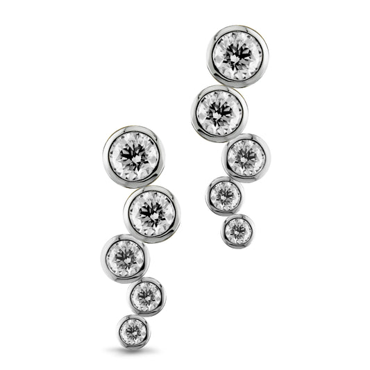 Beards Galaxy Maxi Diamond Earrings GLX306-PLAT
