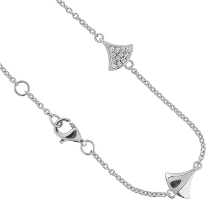 Beards Eventail Silver & Diamond Bracelet EVN502