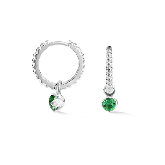 Dower & Hall Green Garnet Orissa Hoops SCDE15-S-GG