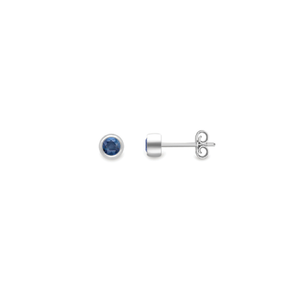 Beards 9ct Yellow Round Sapphire Studs SE636