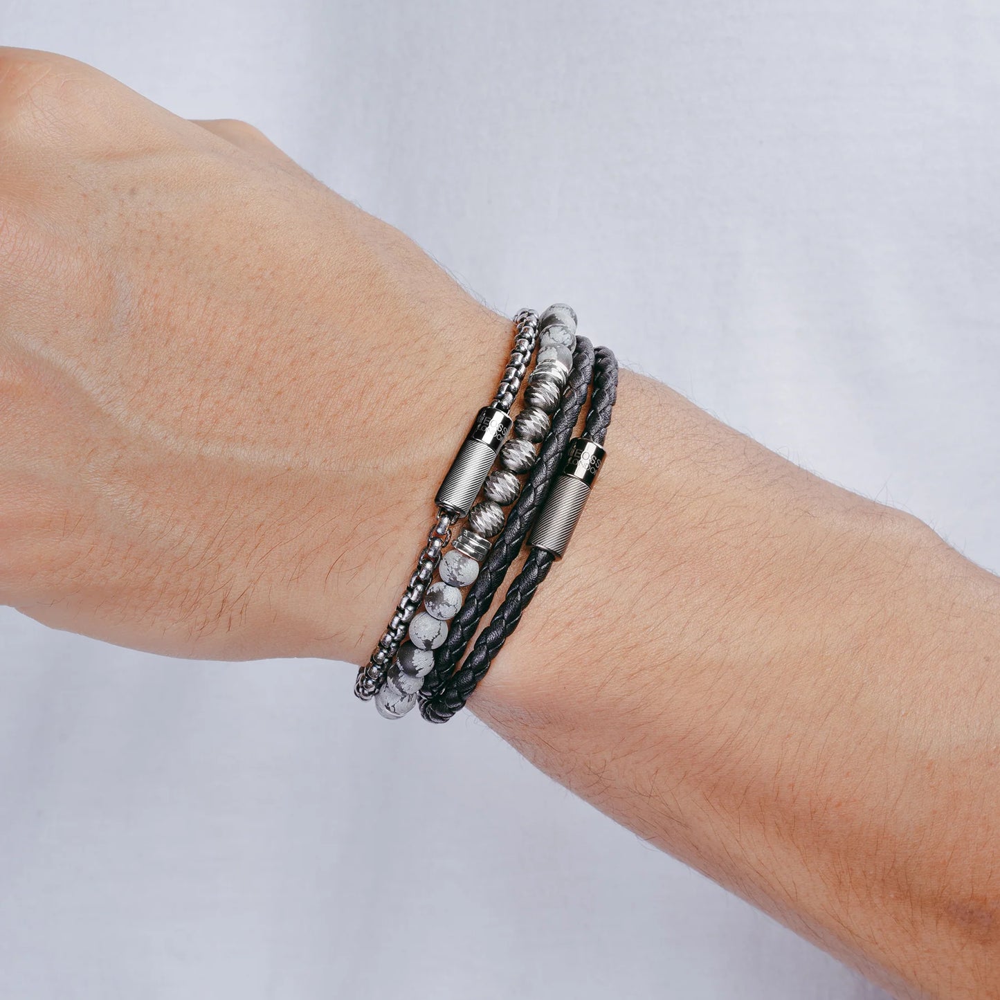 Tateossian Stonehenge Graffiato Snowflake Bracelet Large