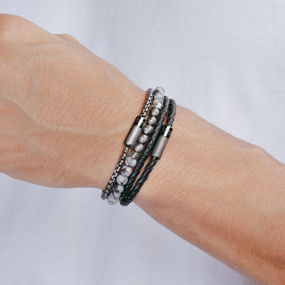 Tateossian Stonehenge Graffiato Snowflake Bracelet Large