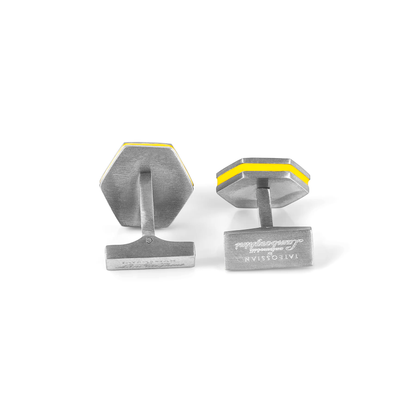 Tateossian Automobili Lamborghini Hex Carbon Cufflinks
