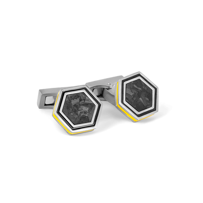 Tateossian Automobili Lamborghini Hex Carbon Cufflinks
