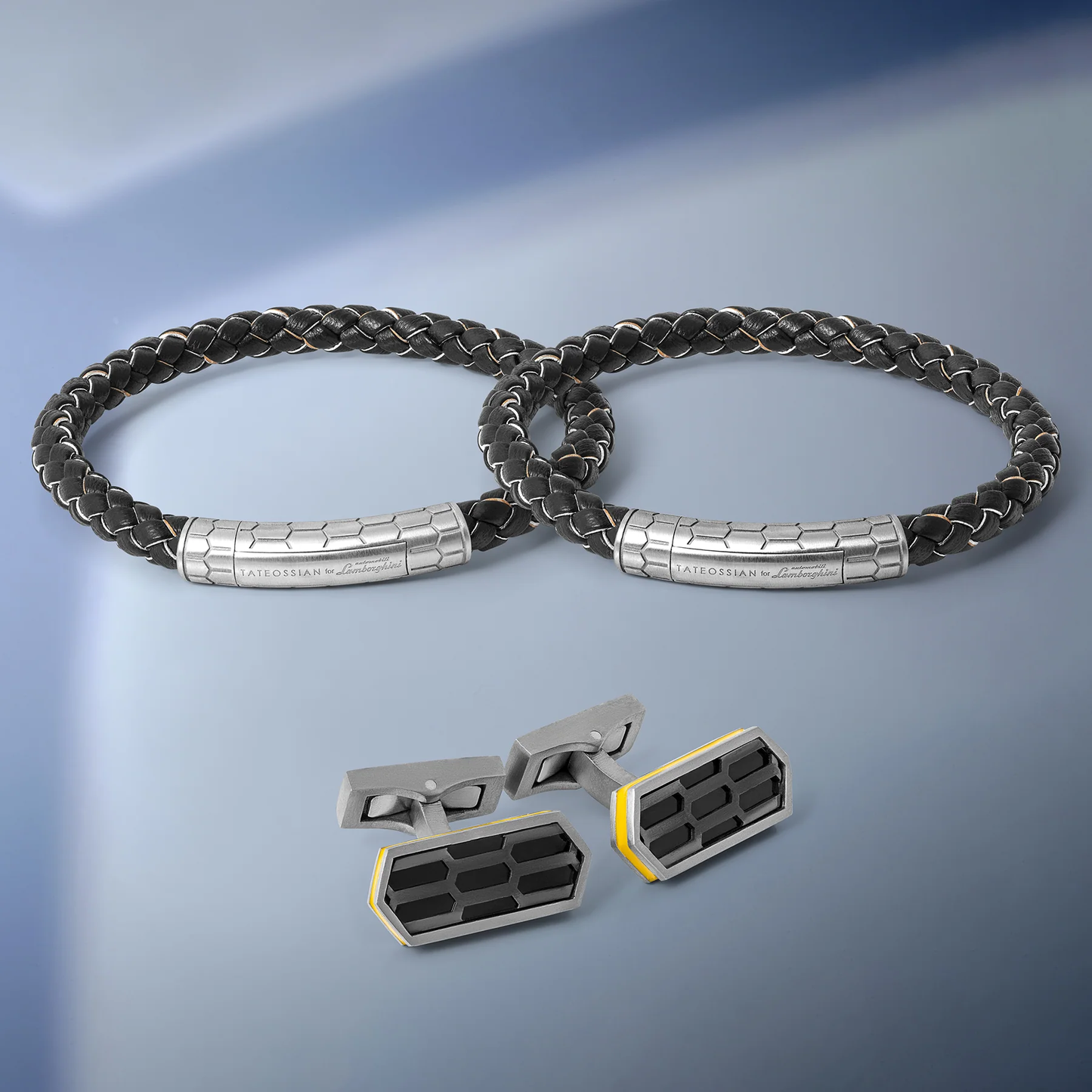 Tateossian Automobili Lamborghini Hex Rettangolo Cufflinks