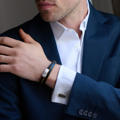 Tateossian Automobili Lamborghini Hex Rettangolo Cufflinks