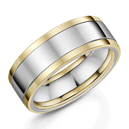 Zedd Titanium Zirconium Men's Wedding Band 6mm TN563