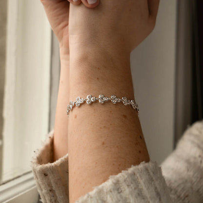 Dower & Hall Ice Trio Array Line Bracelet TWB60-S-WT